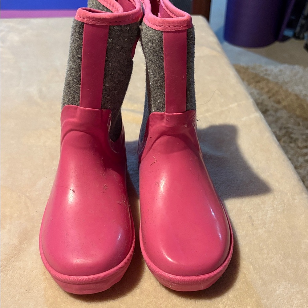 UGG Kids Pink and Gray Boots